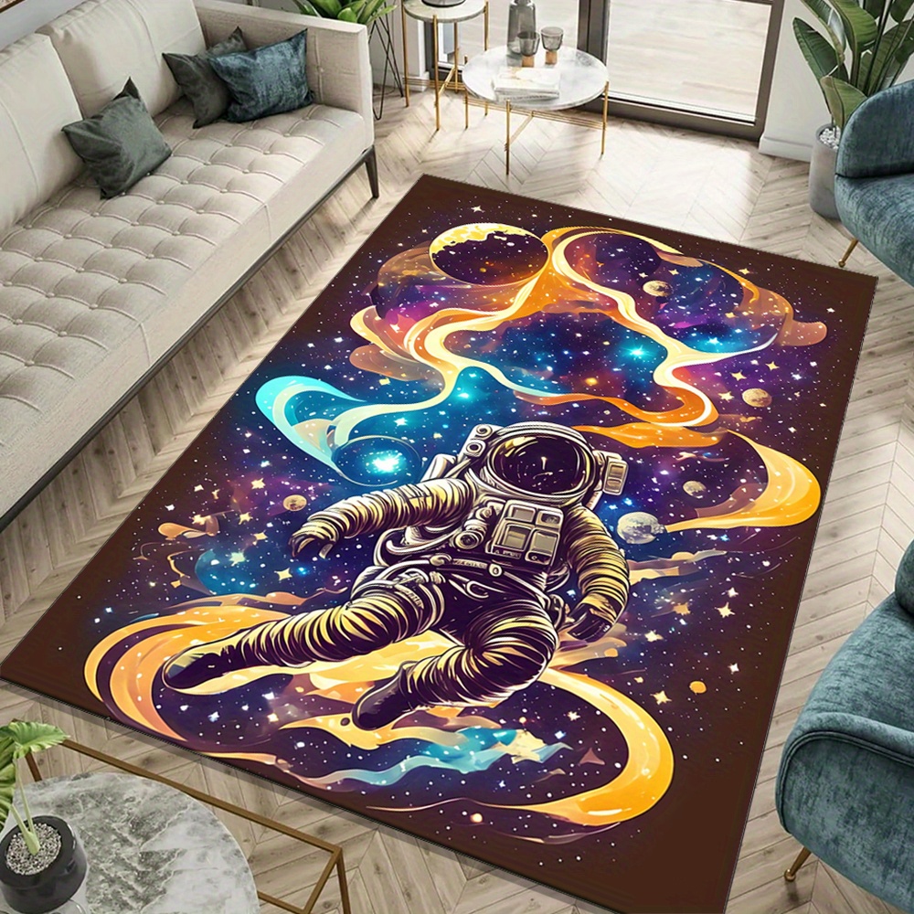 Galaxy Home Textiles - Spaceman Area Rug – Polyester Velvet