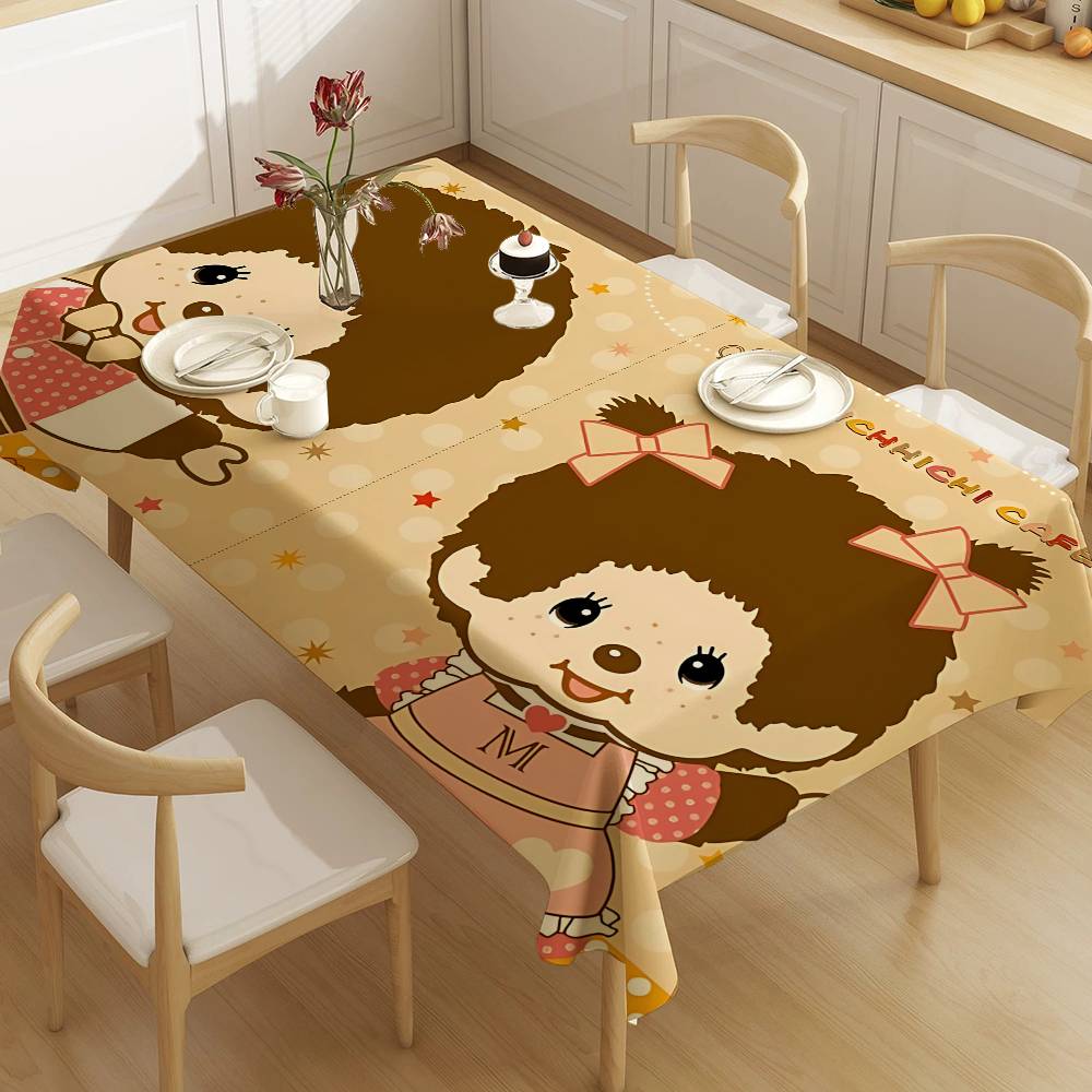 Home Textiles Logo - Popular Logo M-Monchhichi Fashion Tablecloth Birthday