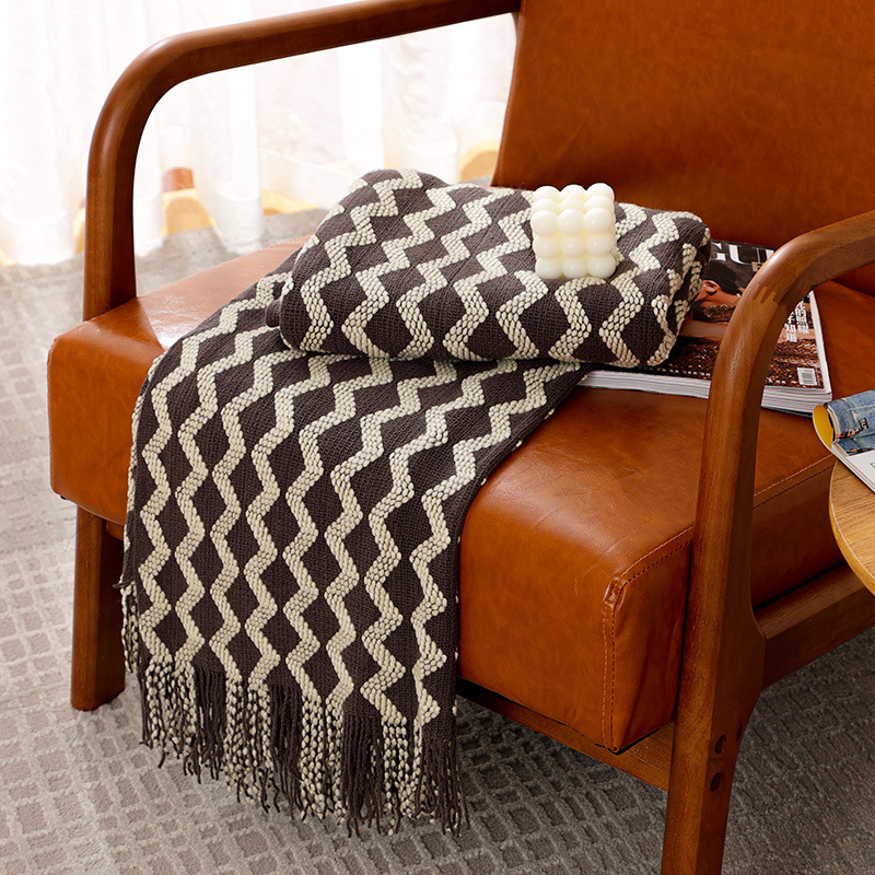 Throw Blanket Chunky Knit - 50x60inch Grey Knitted Throw Blankets with