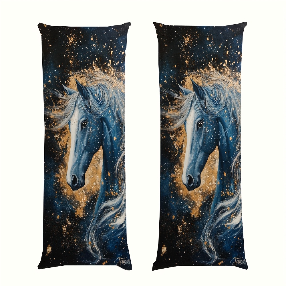 Galaxy Home Textiles - 1pc Long Pillowcase, Minimalist Horse in
