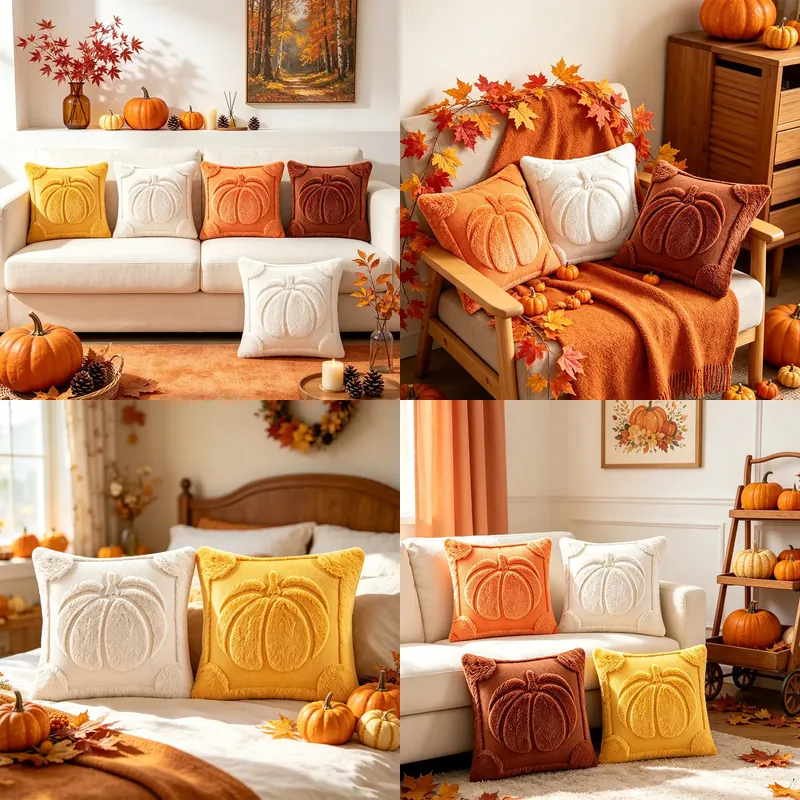 Home Textiles Manufacturer - Cross-border Halloween pumpkin pillow cover living