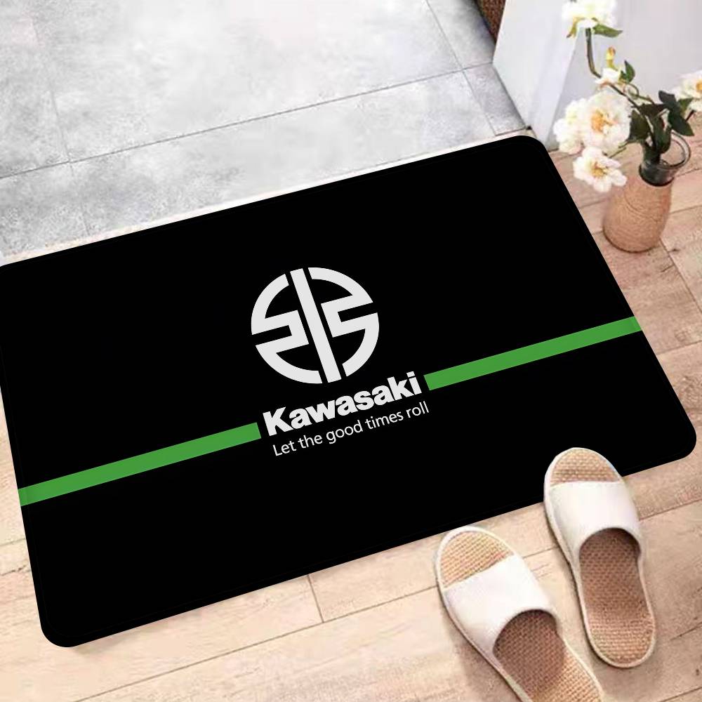 Home Textiles Logo - Kawasaki Motorcycle Logo Kitchen Mat Nordic