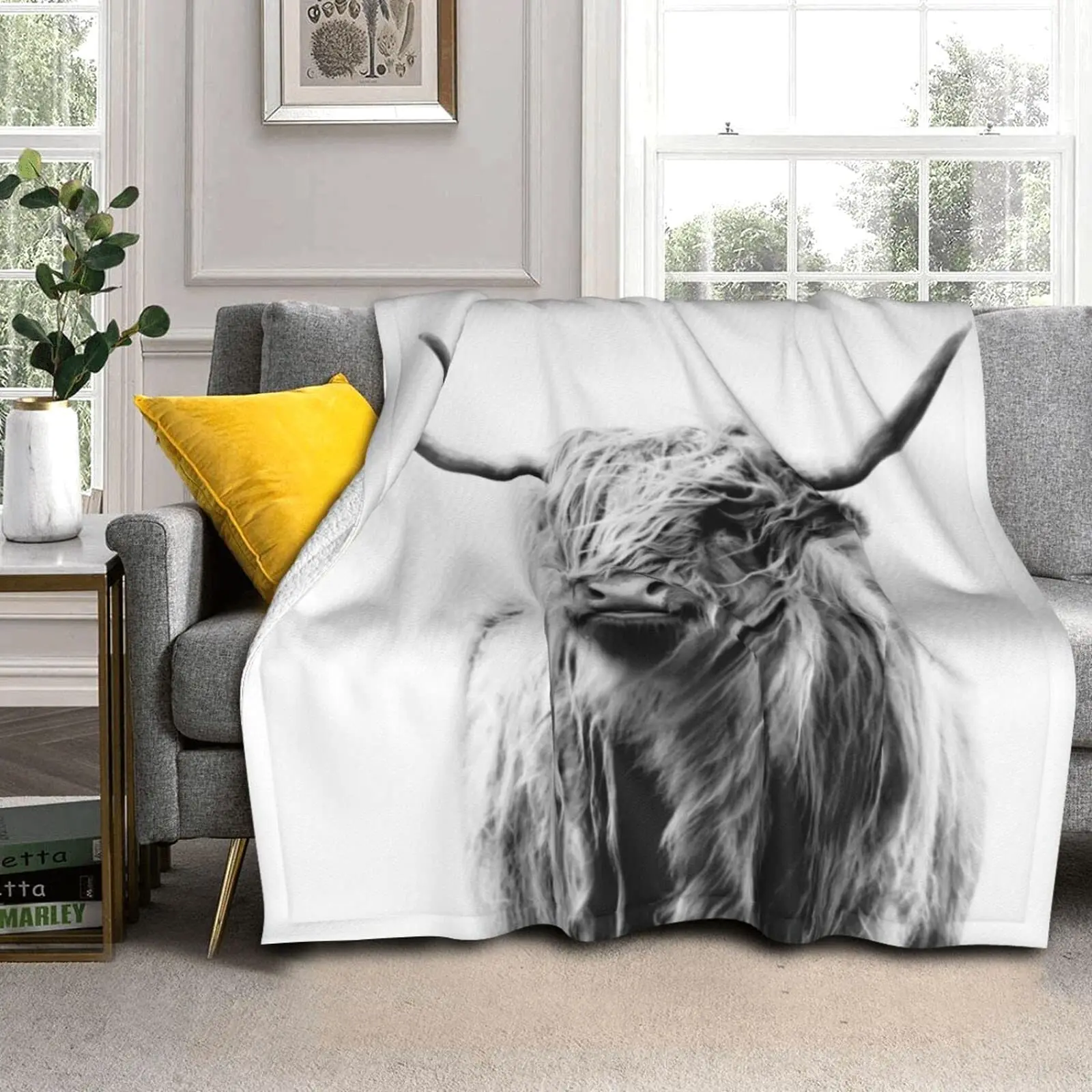Highland Cow Blanket Animal Be - огляд і ціна Highland Home Textiles