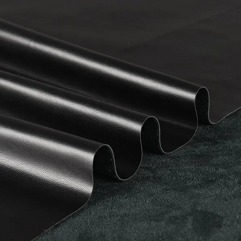 Suede PU Leather Fabric Black  - огляд і ціна Home Textiles Wholesale