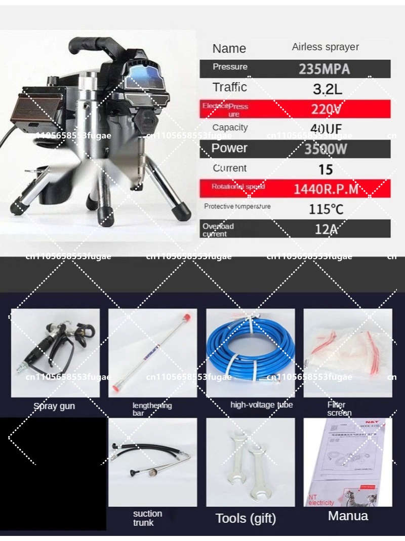 Professional 3.2L Airless Spra - огляд і ціна Home Textile Industry