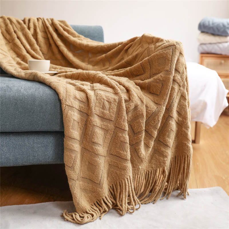 Blanket for Beds Nordic Knitte - огляд і ціна Throw Blanket Chunky Knit