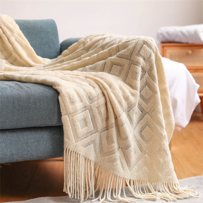 Blanket for Beds Nordic Knitte - огляд і ціна Throw Blanket Chunky Knit