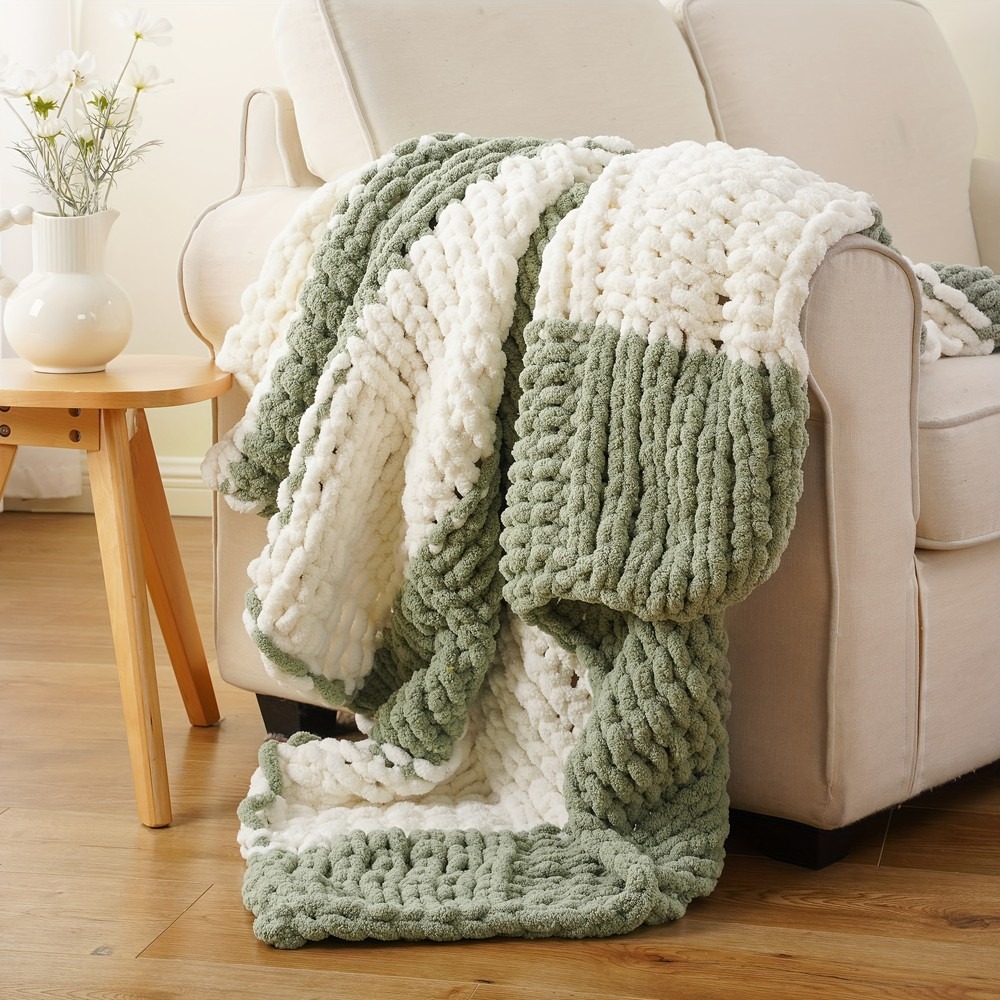 Chunky Knit Throw Blanket 50x6 - огляд і ціна Throw Blanket Chunky Knit