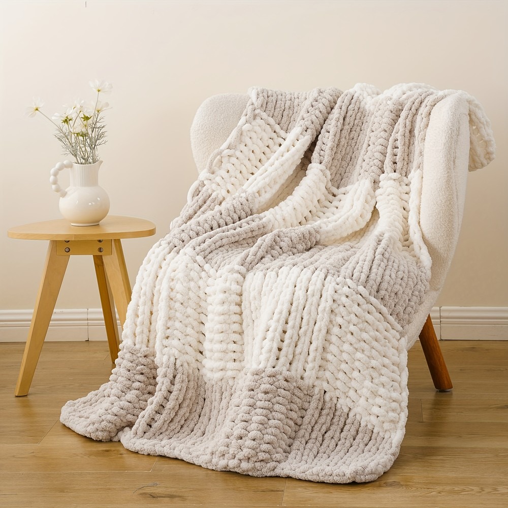 Chunky Knit Throw Blanket 50x6 - огляд і ціна Throw Blanket Chunky Knit
