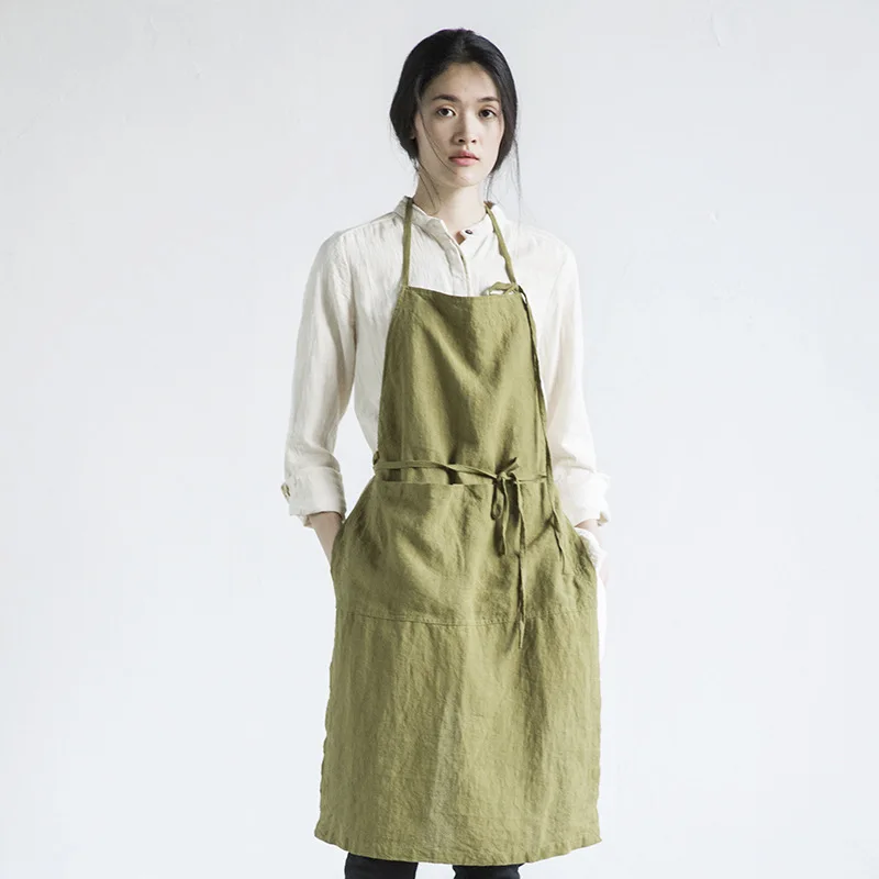 100% Pure Linen Apron Plain-co - огляд і ціна Linum Home Textiles