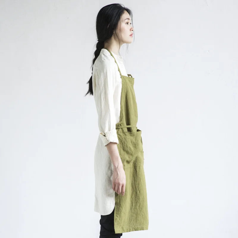 100% Pure Linen Apron Plain-co - огляд і ціна Linum Home Textiles