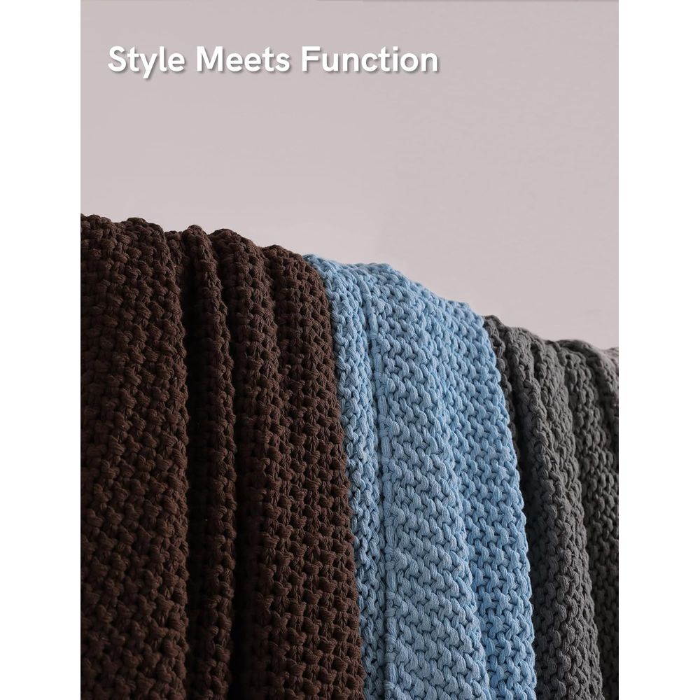Chunky Cotton Knit Throw Blank - огляд і ціна Throw Blanket Chunky Knit
