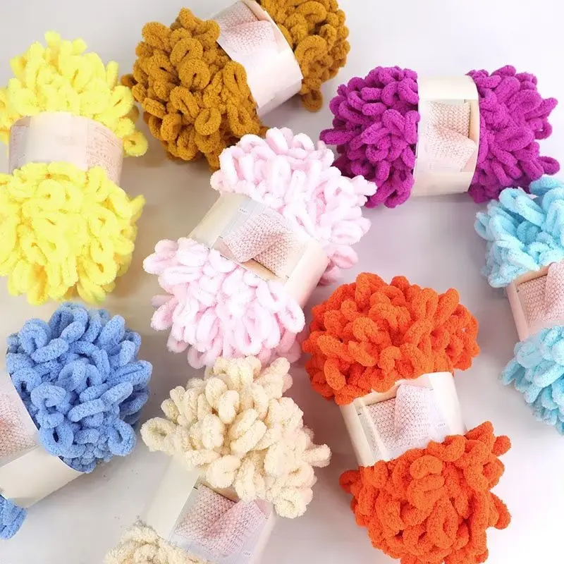 100g/Ball Finger Loop Yarn Thr - огляд і ціна Throw Blanket Chunky Knit