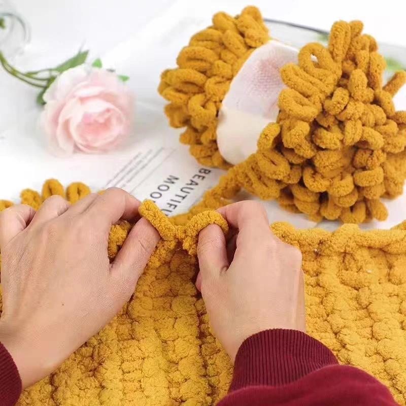100g/Ball Finger Loop Yarn Thr - огляд і ціна Throw Blanket Chunky Knit