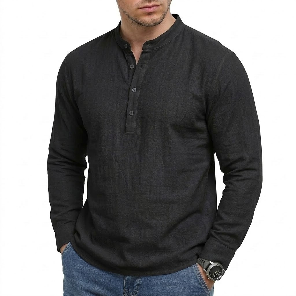 New Mens Long Sleeve Linen Shi - огляд і ціна Linum Home Textiles