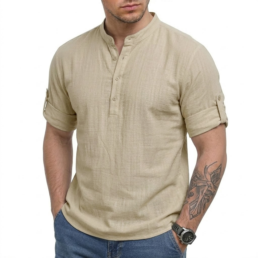 New Mens Long Sleeve Linen Shi - огляд і ціна Linum Home Textiles