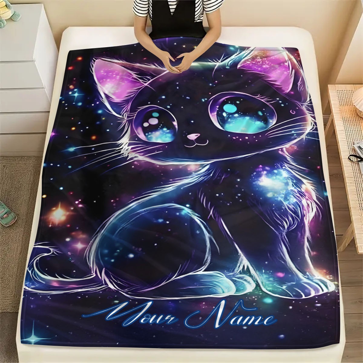 Customizable Name Galaxy Cat P - огляд і ціна Galaxy Home Textiles
