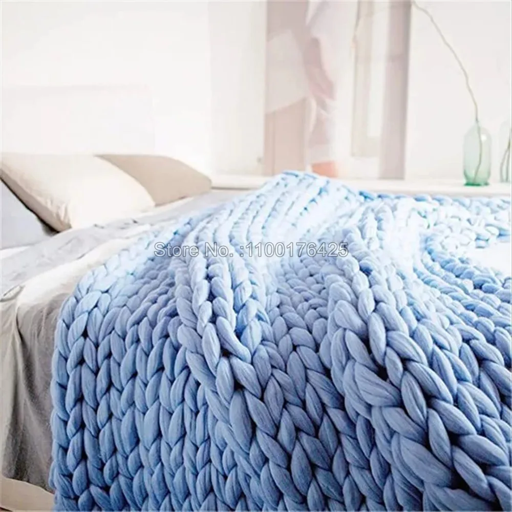Grey Soft Knitted Blanket Wint - огляд і ціна Throw Blanket Chunky Knit