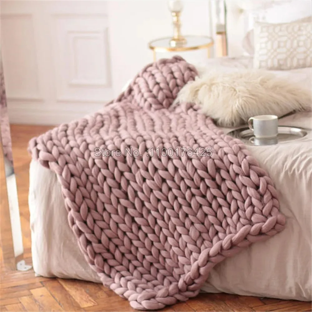 Grey Soft Knitted Blanket Wint - огляд і ціна Throw Blanket Chunky Knit