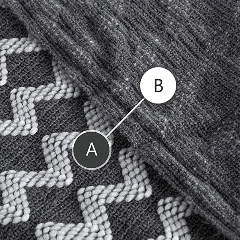 50x60inch Grey Knitted Throw B - огляд і ціна Throw Blanket Chunky Knit