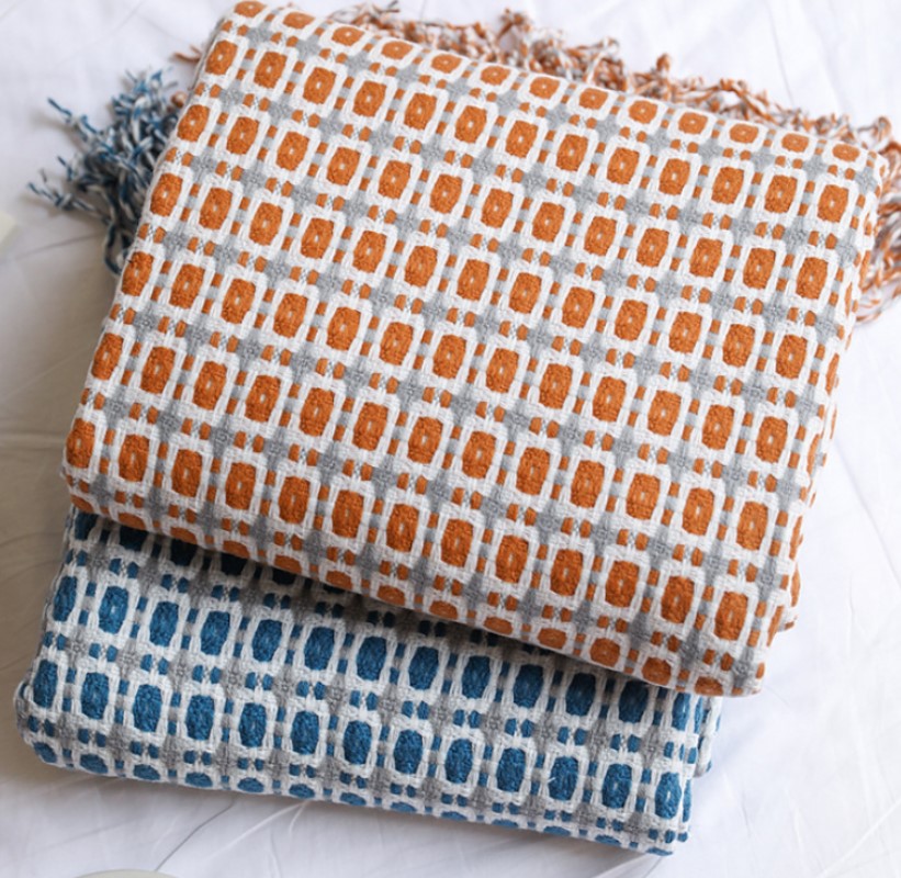 Mustard Yellow Nordic Knitted  - огляд і ціна Throw Blanket Chunky Knit