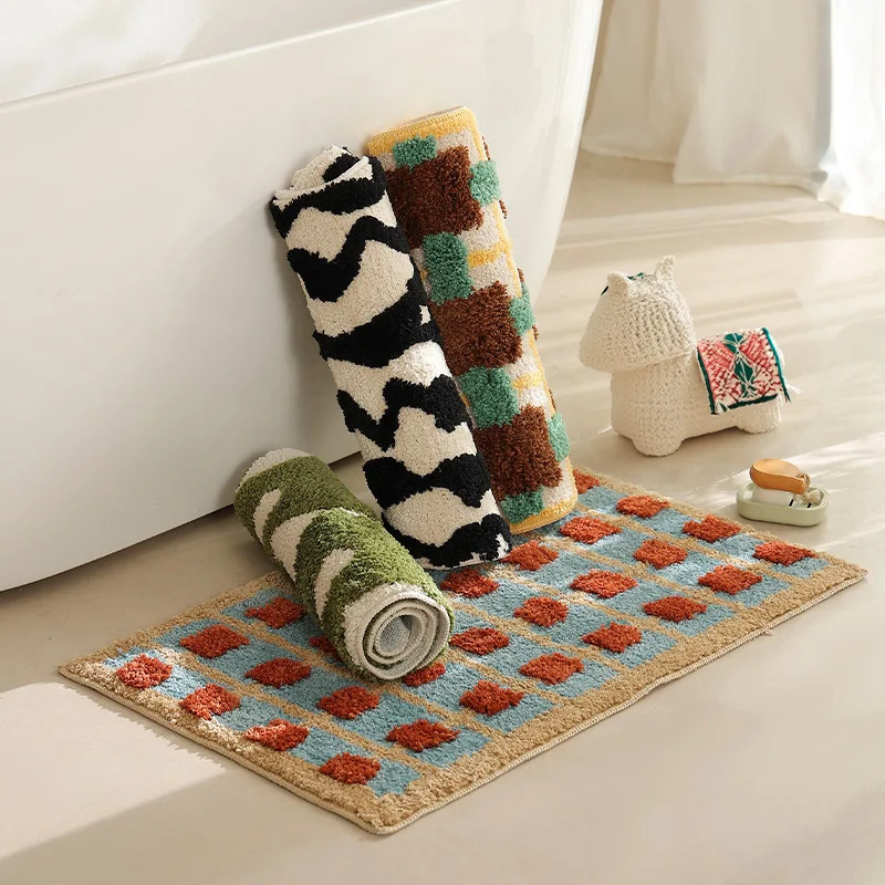 VIKAMA Plaid Floor Mat, Non-Sl - огляд і ціна Home Textiles Plaid