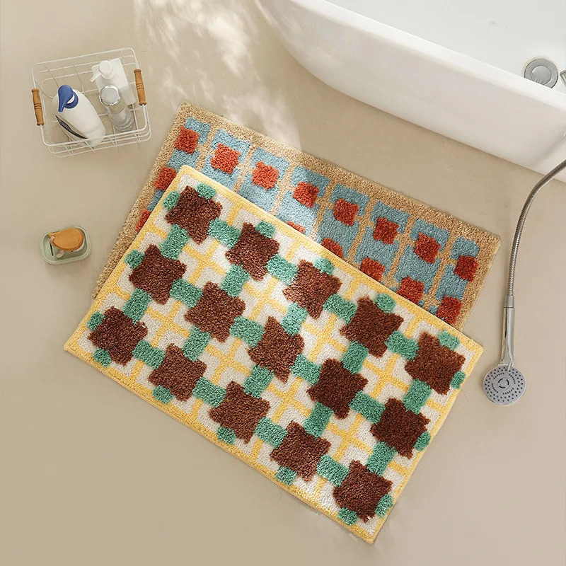 VIKAMA Plaid Floor Mat, Non-Sl - огляд і ціна Home Textiles Plaid