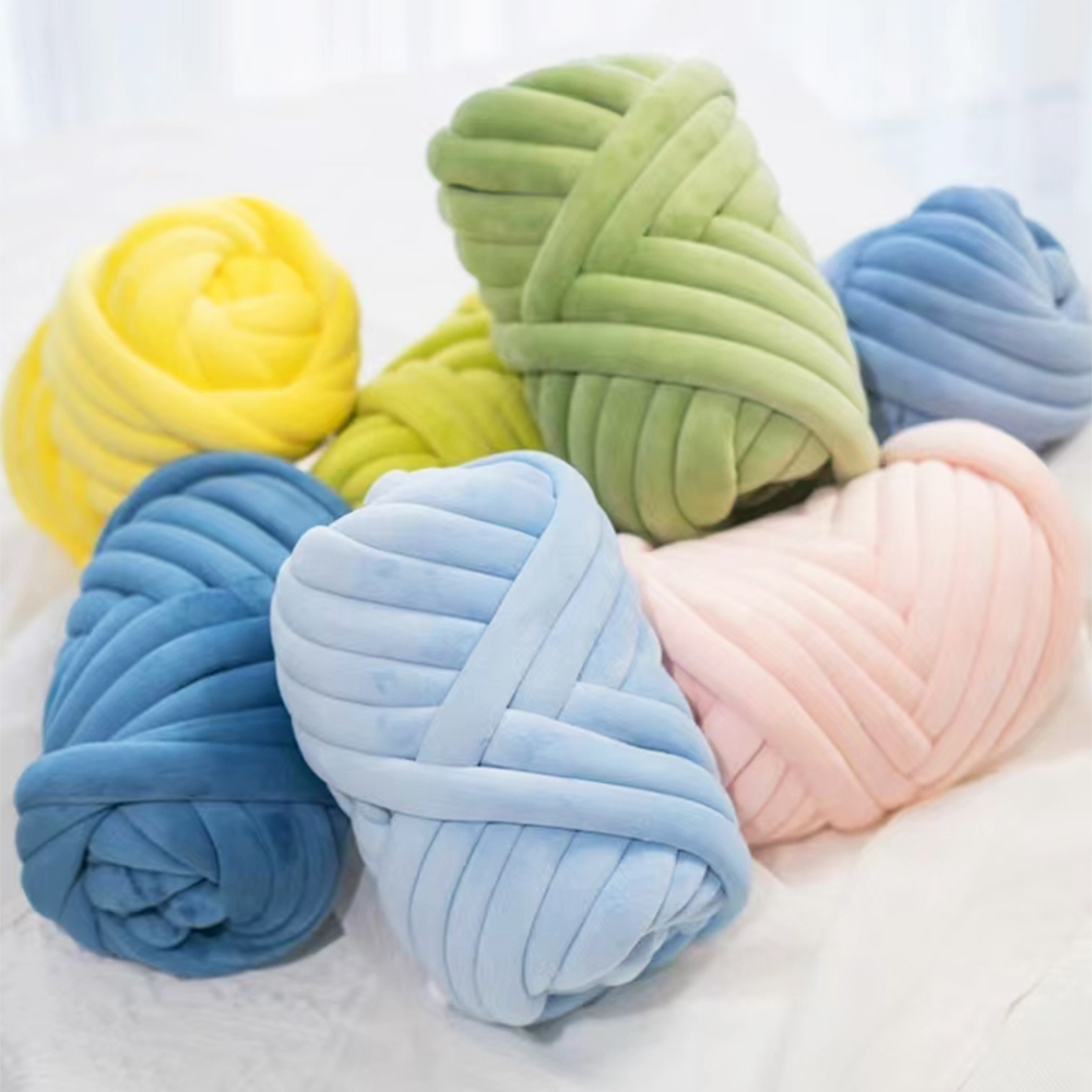 500G Super Velvet Chunky Yarn  - огляд і ціна Throw Blanket Chunky Knit