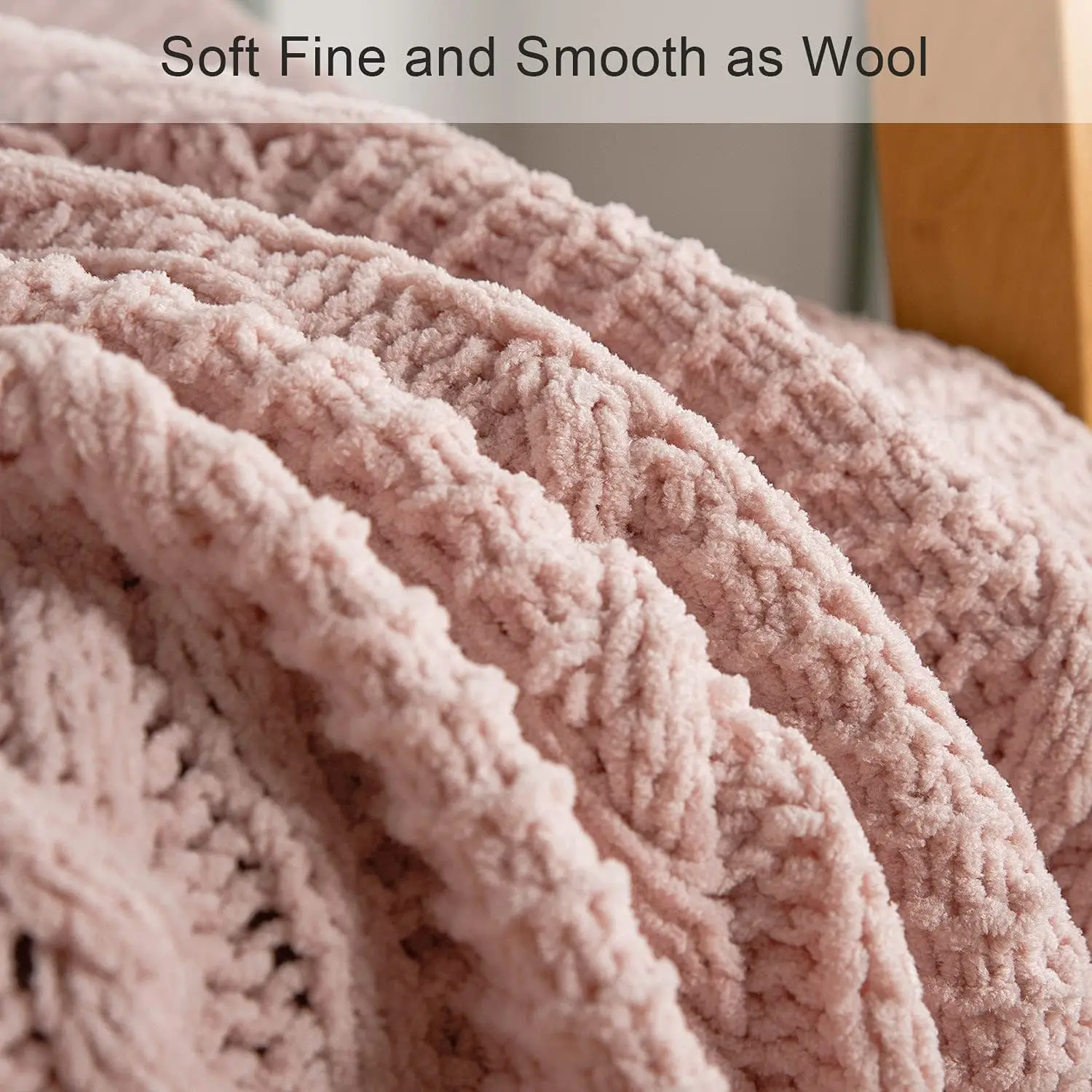 Luxury Chunky Knit Blanket wit - огляд і ціна Throw Blanket Chunky Knit