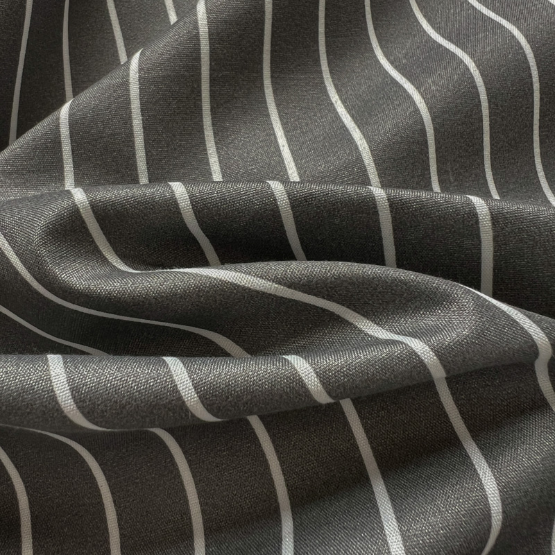 4PCS Grey Striped Bedding Set  - огляд і ціна Linen Duvet Cover