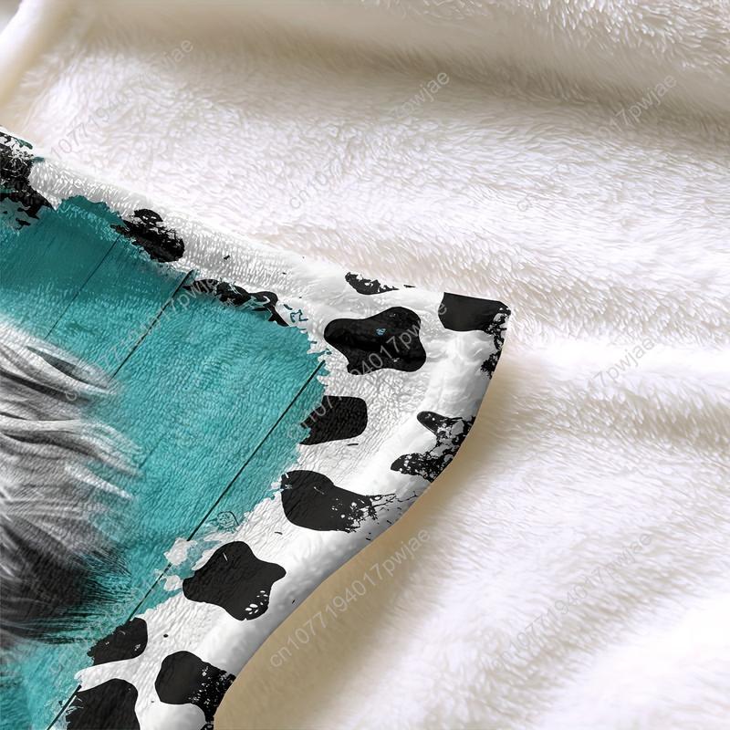 Cozy Soft Highland Cow Flannel - огляд і ціна Throw Blanket Chunky Knit