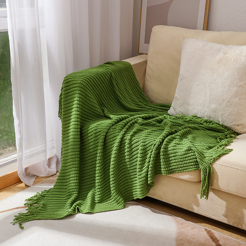 Boho Chunky Waffle Knit Throw  - огляд і ціна Throw Blanket Chunky Knit