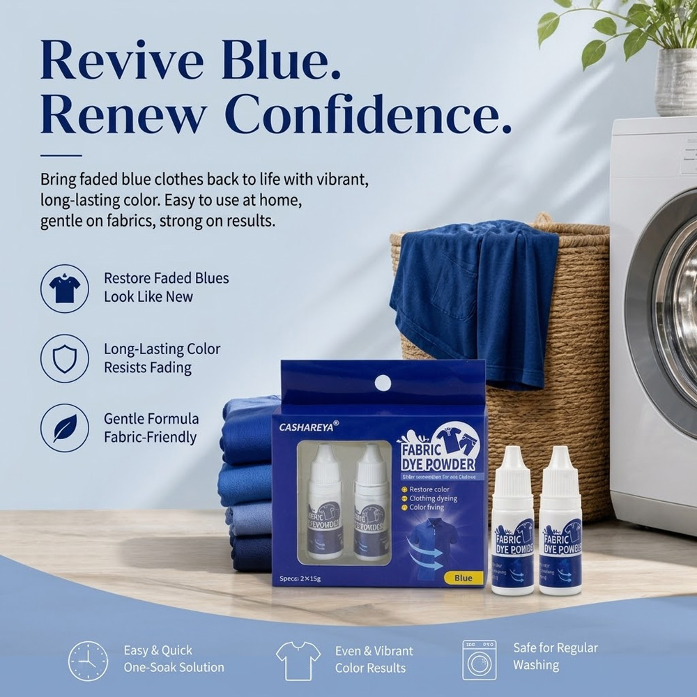 CASHAREYA Blue Fabric Dye Powd - огляд і ціна Linum Home Textiles