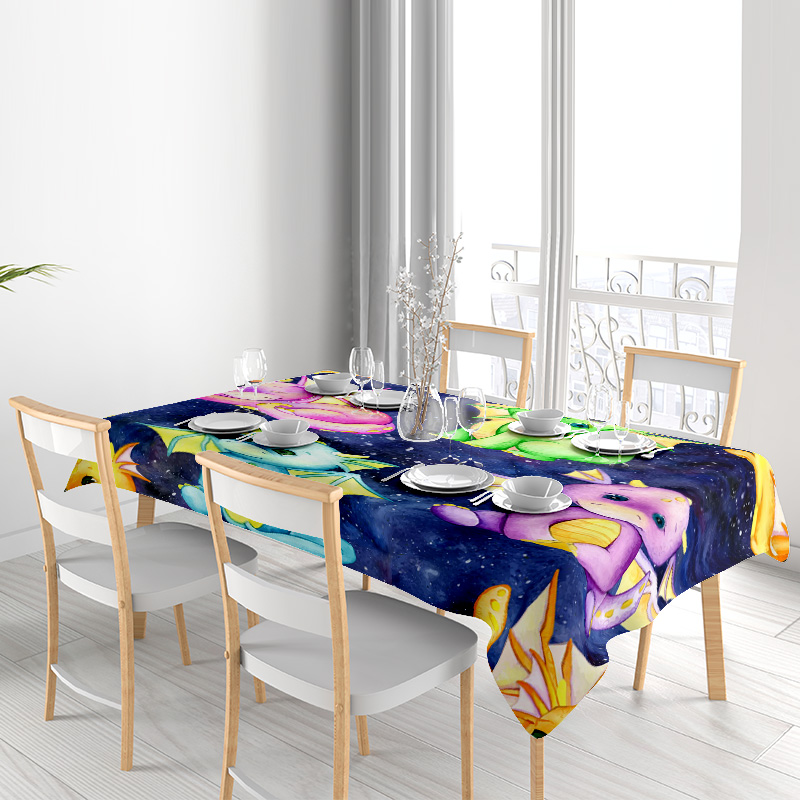Vibrant Galaxy Unicorn Tablecl - огляд і ціна Galaxy Home Textiles