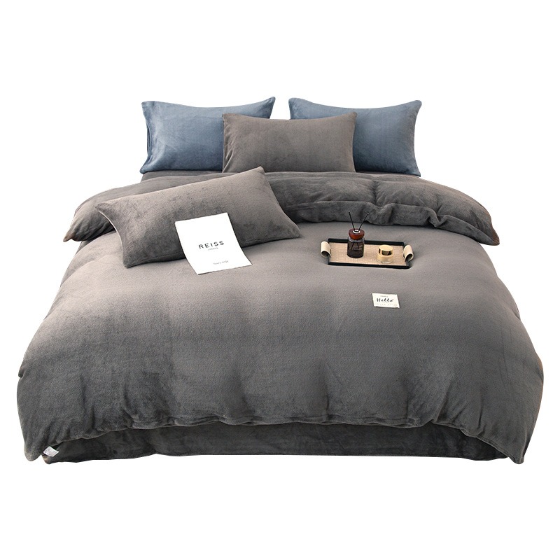 Thickened Milk Velvet Four-Pie - огляд і ціна Linen Duvet Cover