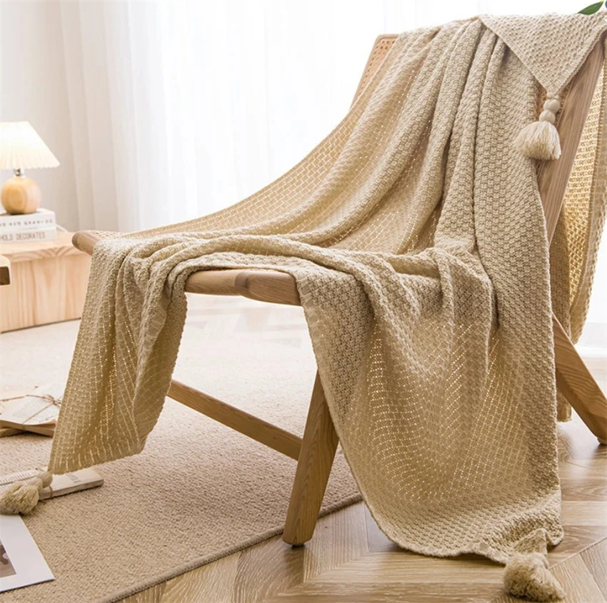 Nordic Blankets for Bed Sofa C - огляд і ціна Throw Blanket Chunky Knit