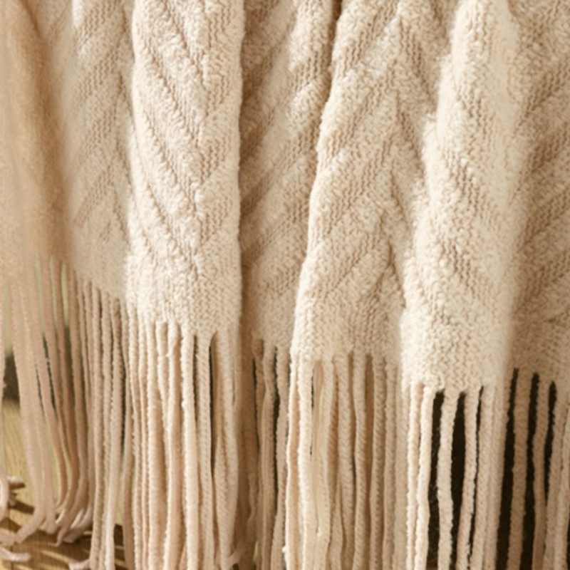 Luxury Chunky Cream Throw Blan - огляд і ціна Throw Blanket Chunky Knit