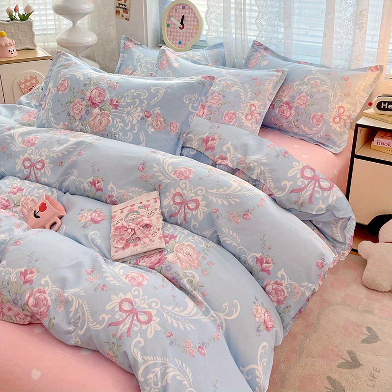 4pc Pastoral Bedding Set Soft  - огляд і ціна Linen Duvet Cover