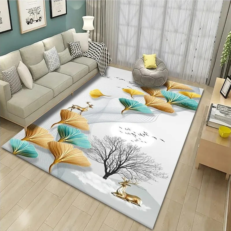 Ginkgo Leaf Print Living Room  - огляд і ціна Home Textiles Wholesale