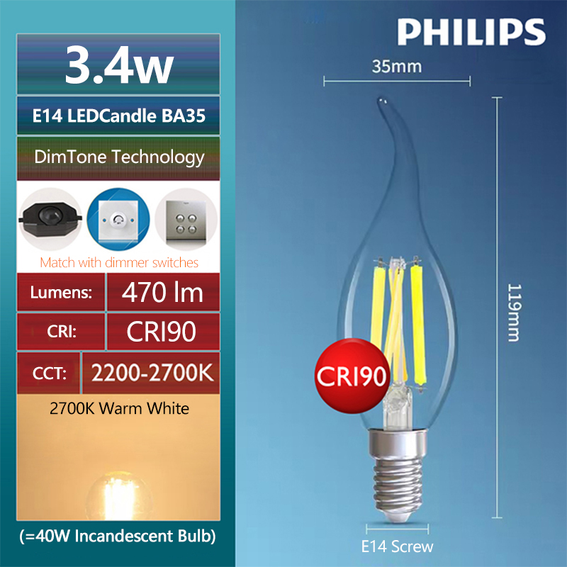 Philips Master LED Candle E14  - огляд і ціна Philips Bulb Led Classic