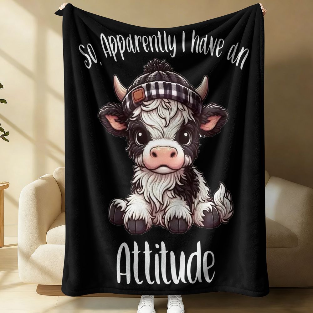 Highland Cattle Flannel Blanke - огляд і ціна Highland Home Textiles