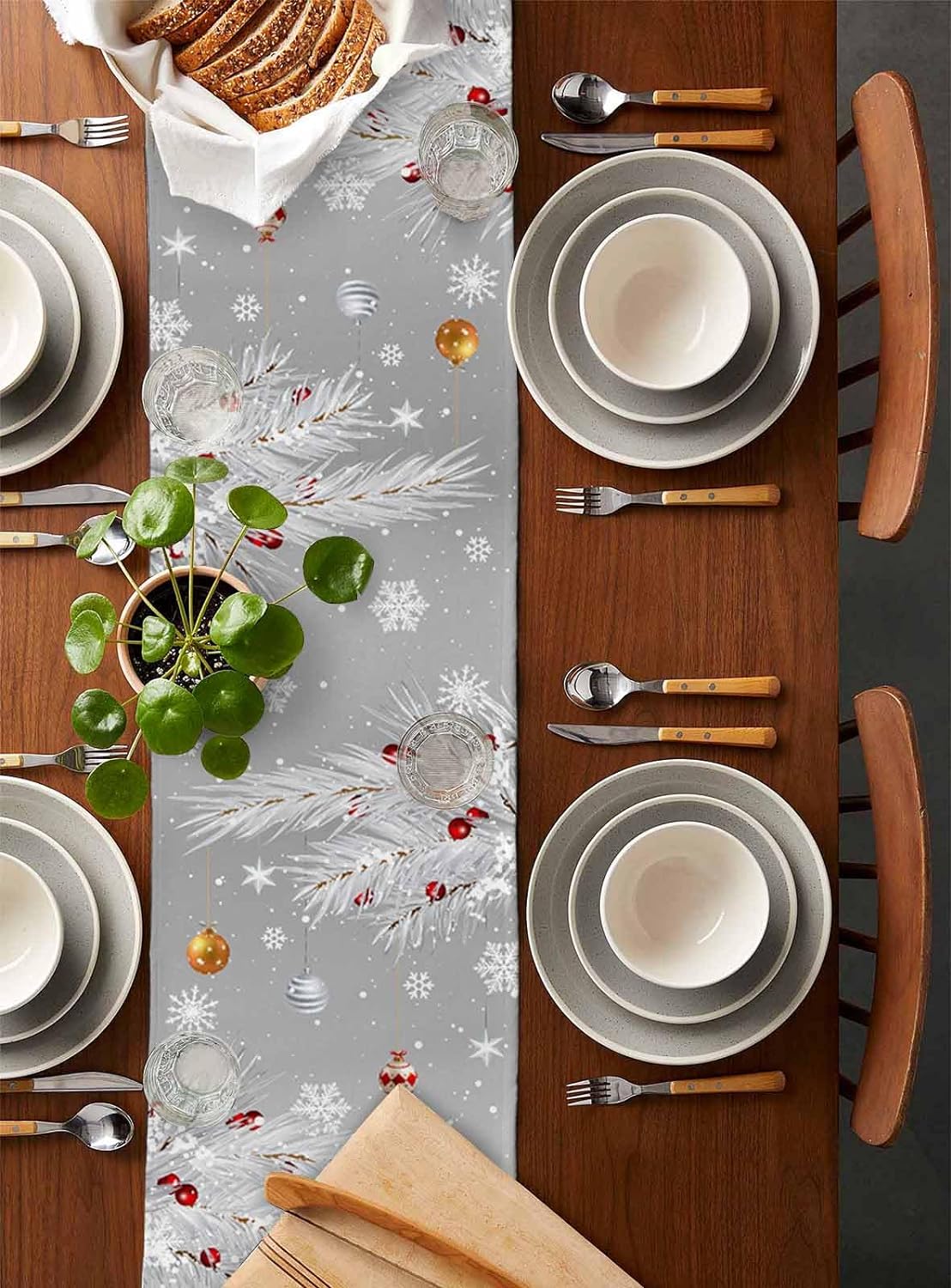 Christmas Gray Gnomes Linen Ta - огляд і ціна Linum Home Textiles