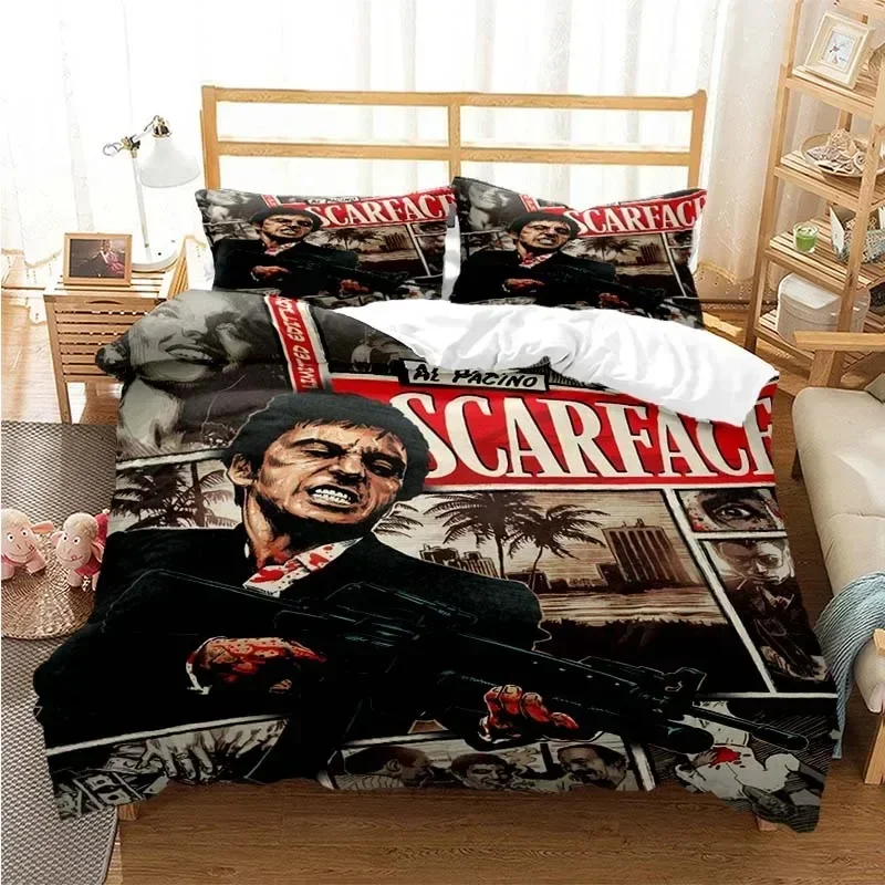 Tony Montana Scarfaces Printed - огляд і ціна Linen Duvet Cover